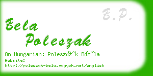 bela poleszak business card